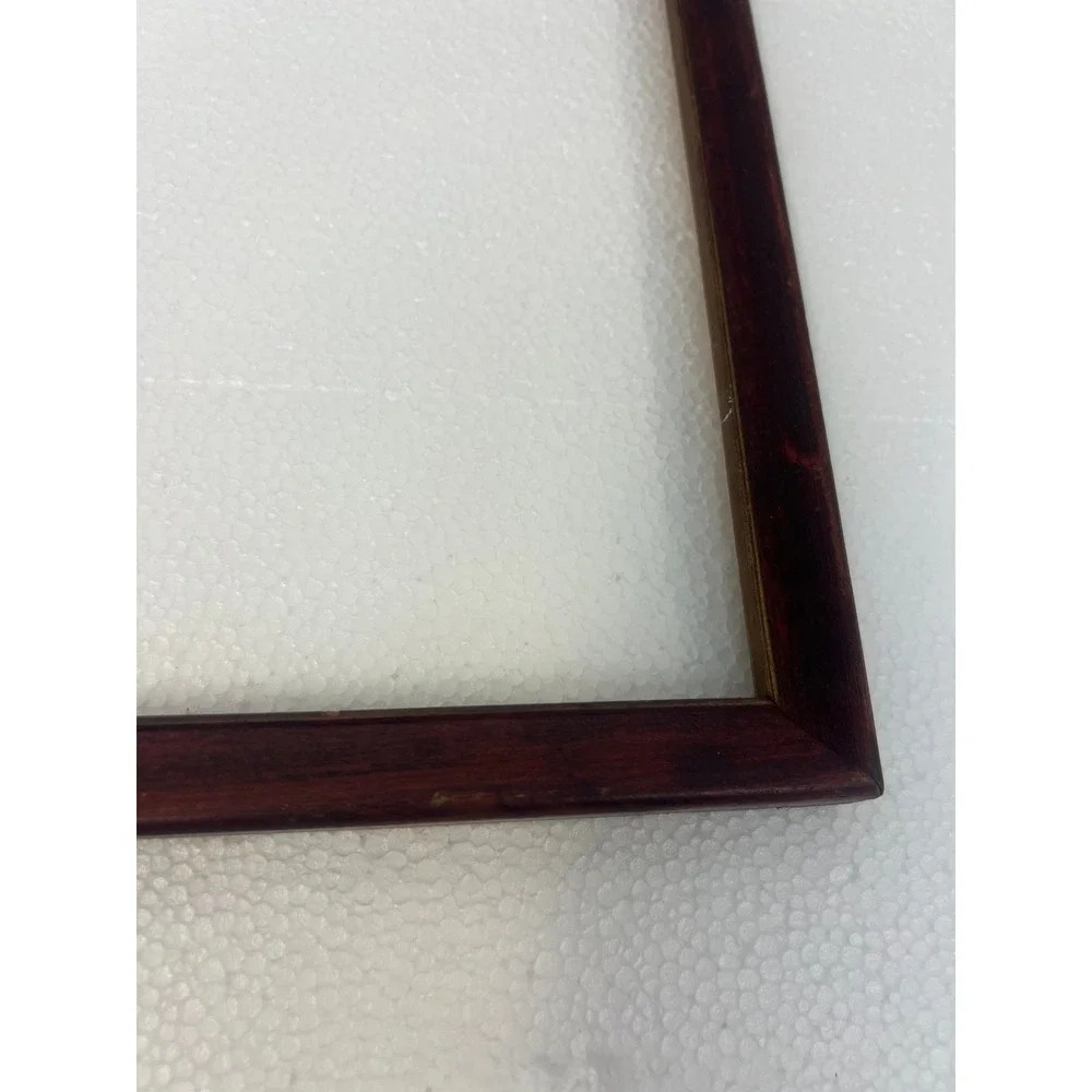 Vintage Carved Cherry Wood Picture Frame Holds 9x12 Art 1980s 1990s Traditional